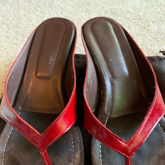 Donald J Pliner Red Patent Leather Sandals Sz 9.5 - Picture 2 of 7